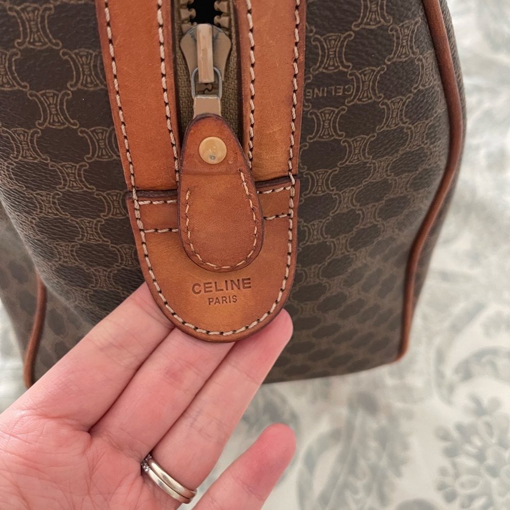 Céline Brown Monogram Handbag - Picture 4 of 7